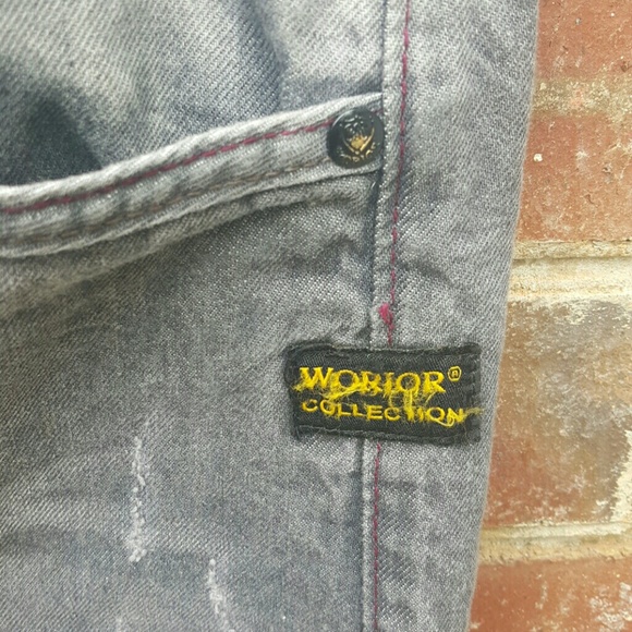 Mens Worior Collection Distressed Jeans - Picture 4 of 5